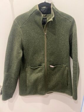 Figs Olive Green Full-Zip Jacket